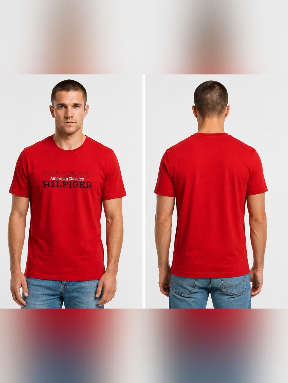 Tommy Hilfiger Red Short Sleeve Tee